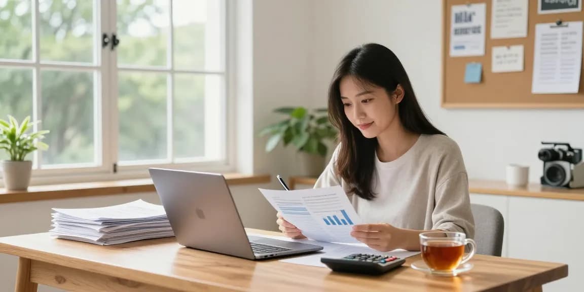RadCred's 2500 loan option being evaluated in a cozy home office.