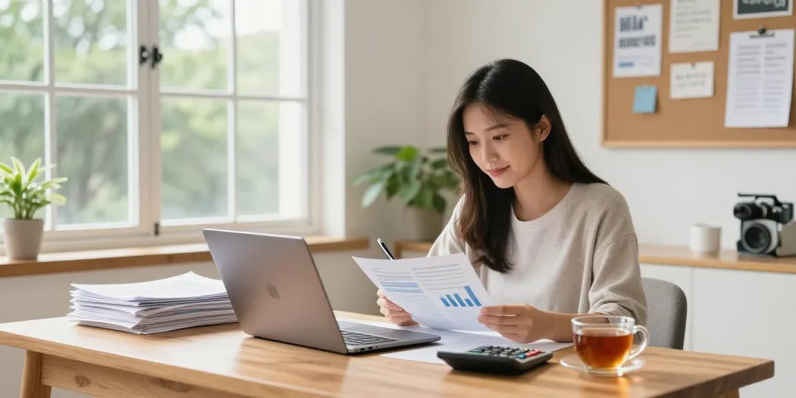 RadCred's 2500 loan option being evaluated in a cozy home office.