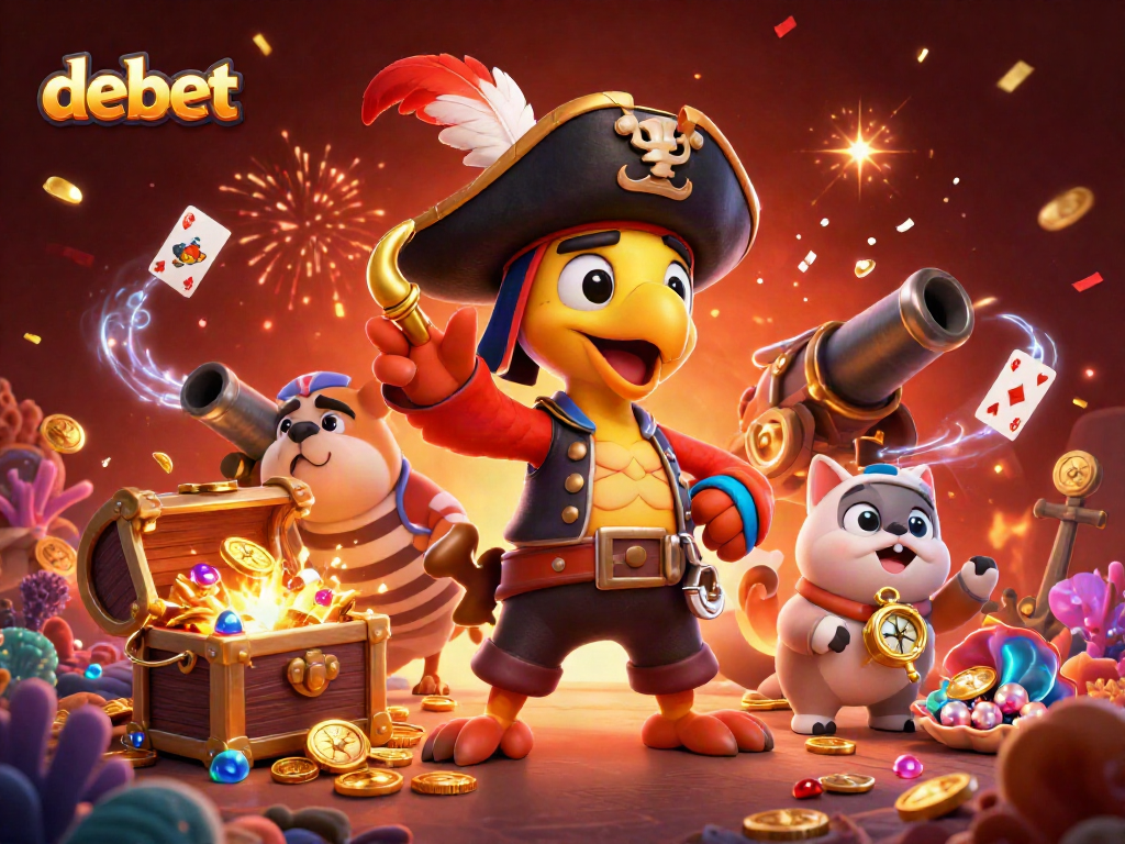 Experience the thrill of debet gaming with colorful characters in an exciting underwater casino scene.