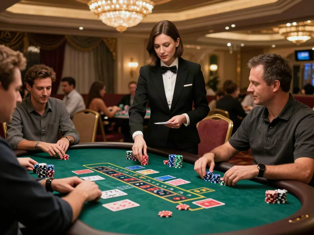 Engaging gaming scene showcasing the best casinos not on GamStop with vibrant chips and players.
