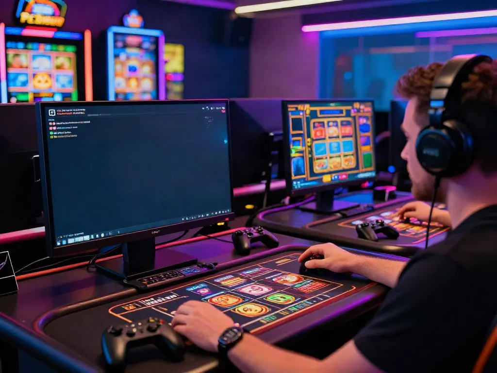 Experience the excitement of the best casinos not on gamstop with a vibrant gaming setup.