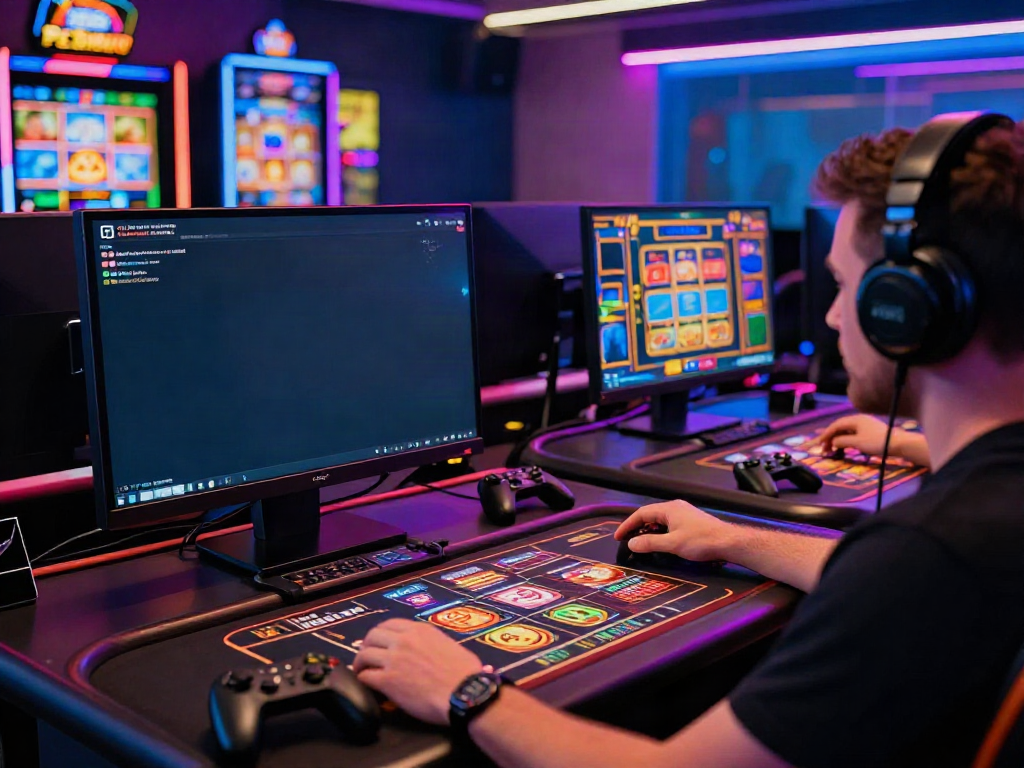 Experience the excitement of the best casinos not on gamstop with a vibrant gaming setup.