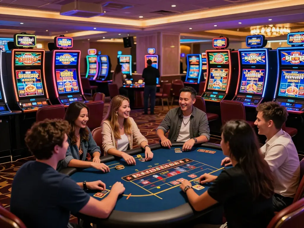 Exciting casino atmosphere showcasing players enjoying the best casinos not on GamStop with vibrant gaming options.