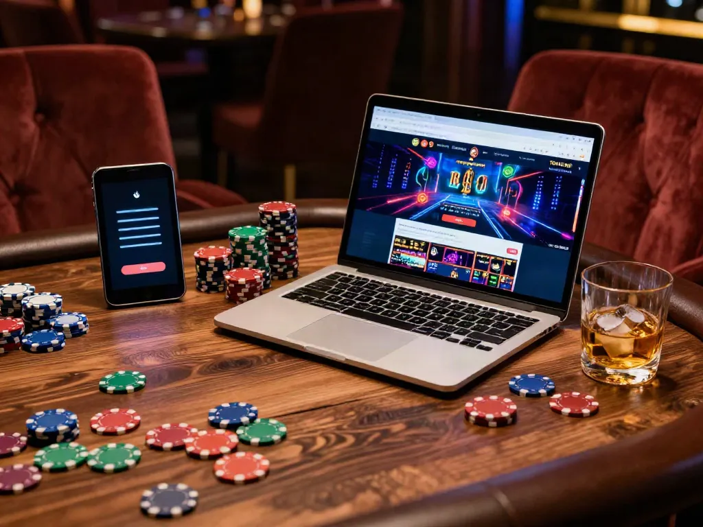 Experience the best casinos not on gamstop with an inviting online gambling setup featuring luxurious elements.