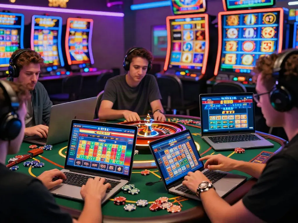 Engaging players exploring the best casinos not on GamStop in an exciting online gambling atmosphere
