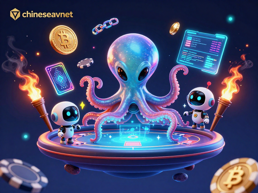 Join the alien octopus at the chineseavnet poker table and conquer cosmic challenges!