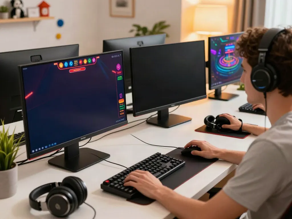 Online player enjoying the best casinos not on gamstop in a cozy gaming setup.