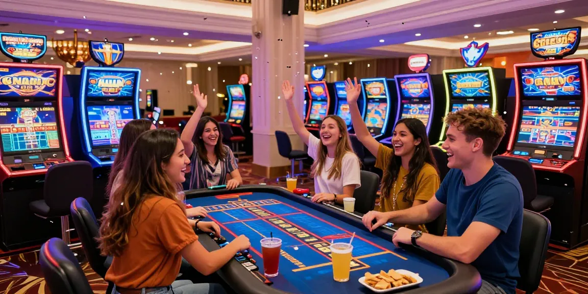 Best casinos not on gamstop celebration at online gaming table with friends.