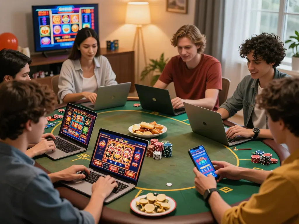 The best casinos not on gamstop showcase players enjoying games from home in a vibrant online gaming environment.
