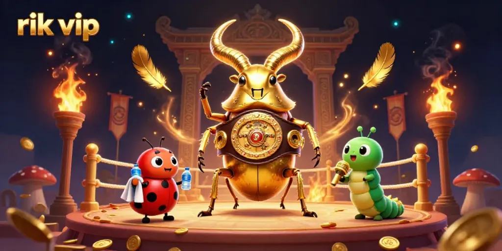 Experience thrilling action with rik vip's fantasy casino world featuring cartoon characters in an epic setting.