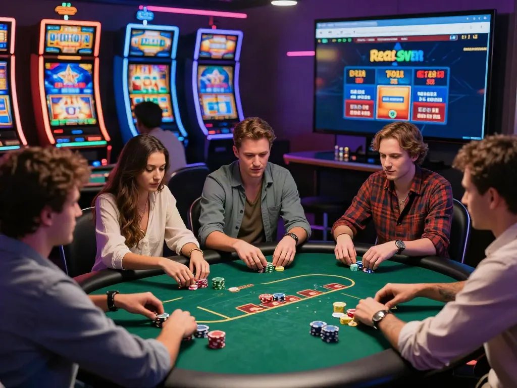 Players enjoying the best casinos not on gamstop in an engaging online poker game