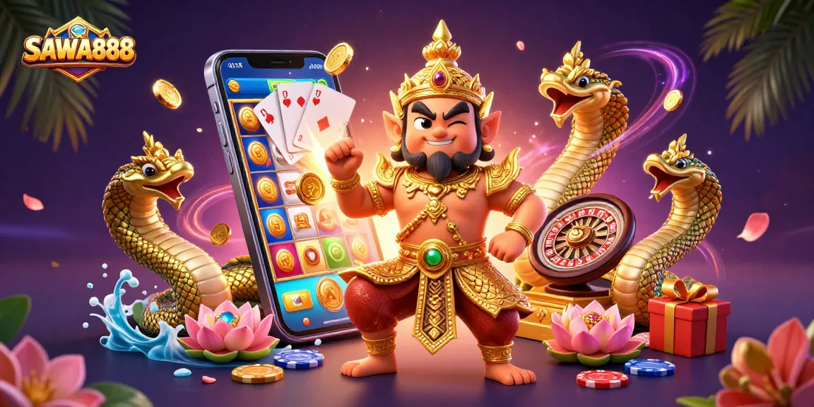 Spin to win big with SAWA888's vibrant slot games and lucky characters.