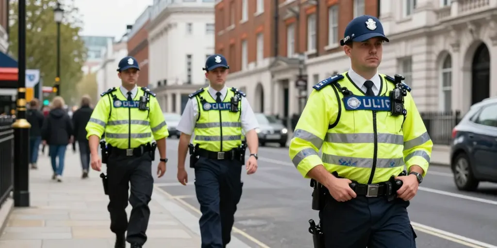 Professional Security Guard ensuring safety in London, showcasing trust and community service.
